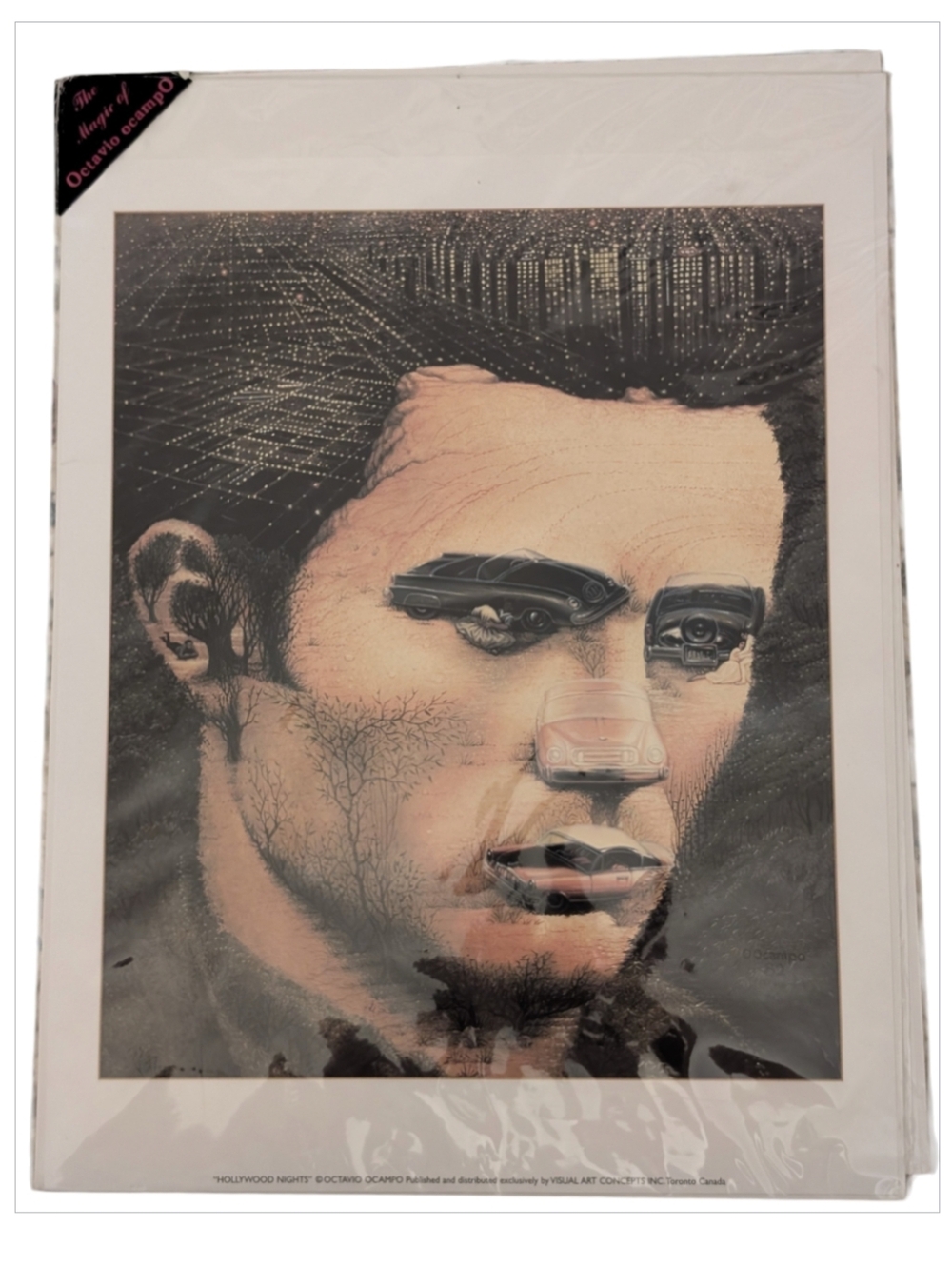 NOS The Magic of Octavio Ocampo" Portfolio Print – James Dean "Hollywood Lights"